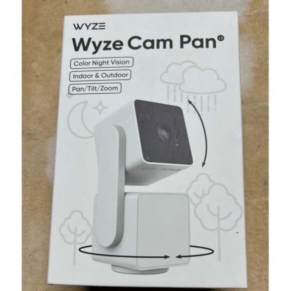 New Cam Pan v3 Indoor/Outdoor IP65-Rated 1080p Pan/Tilt/Zoom Wi-Fi Smart - Picture 1 of 2